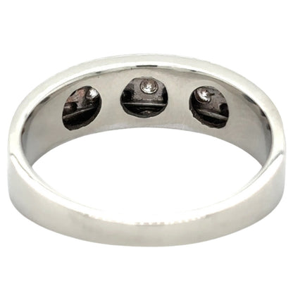 10k Two-Tone White & Rose Gold 1/7ctw Diamond Size 10 Ring 4.7g
