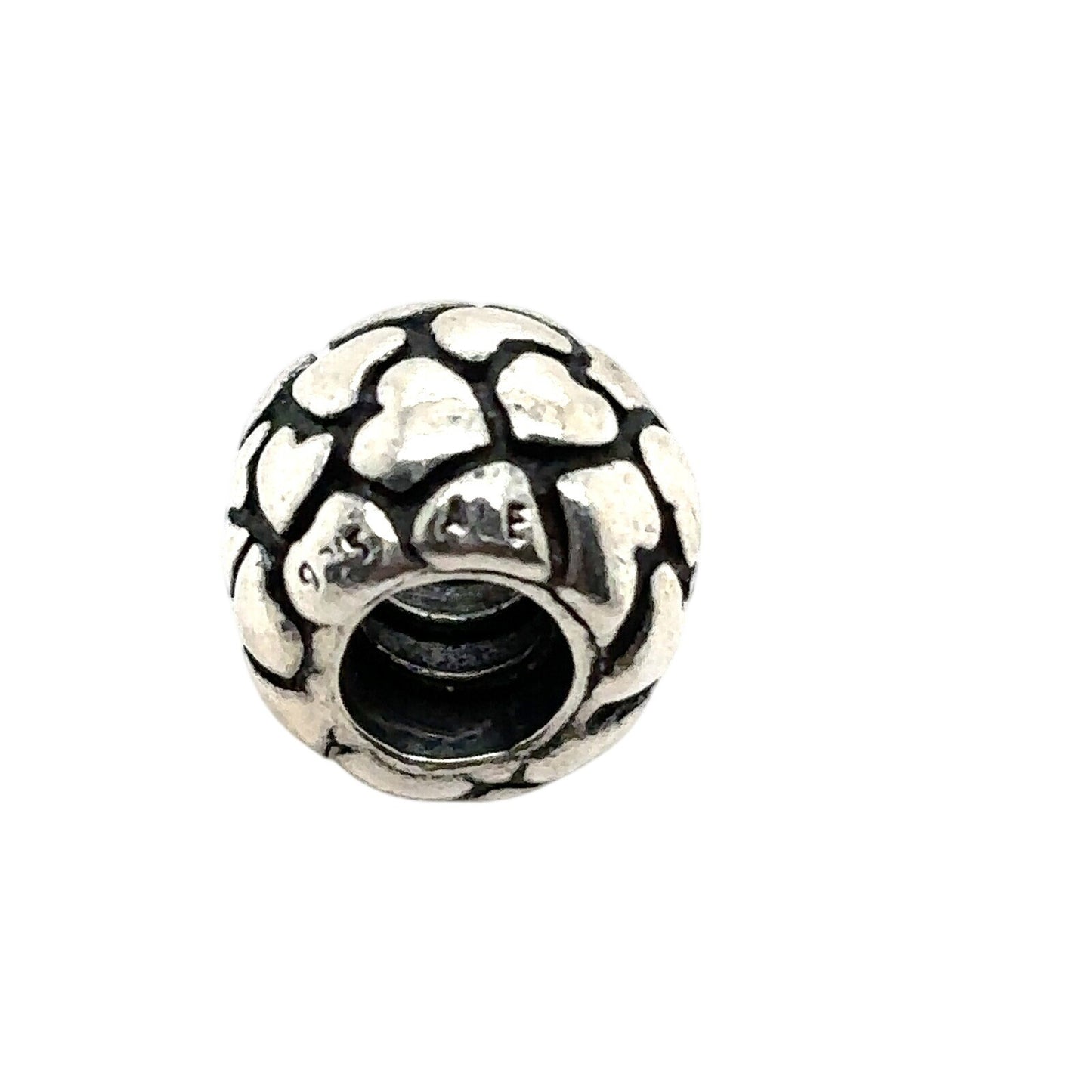 Pandora Sterling Silver & Red Enamel Charm Bead Set Hearts Mom Message Strawberry Design