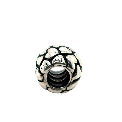 Pandora Sterling Silver & Red Enamel Charm Bead Set Hearts Mom Message Strawberry Design