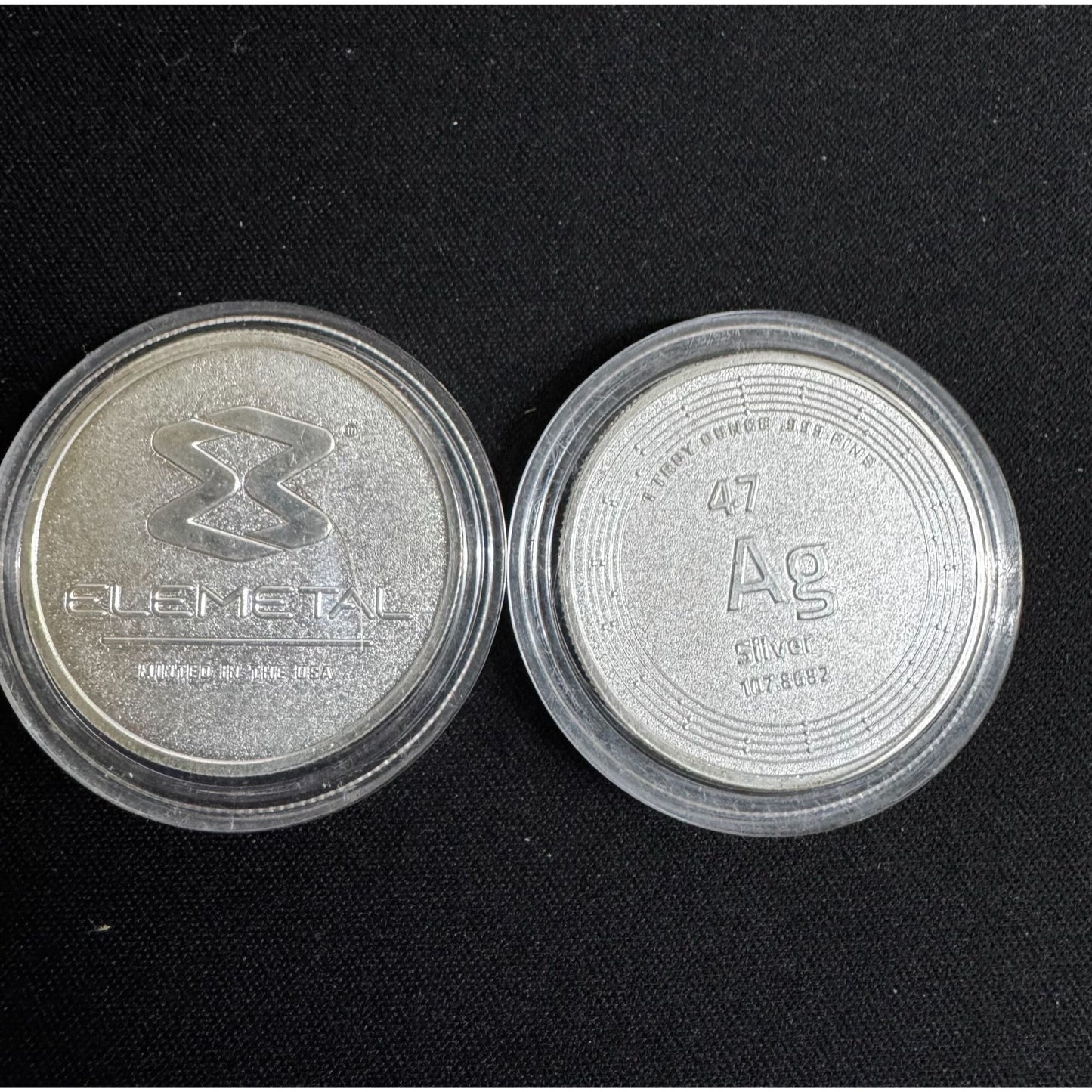 Elemetal 1 Oz .999 Fine Silver Bullion Round With Atomic Design
