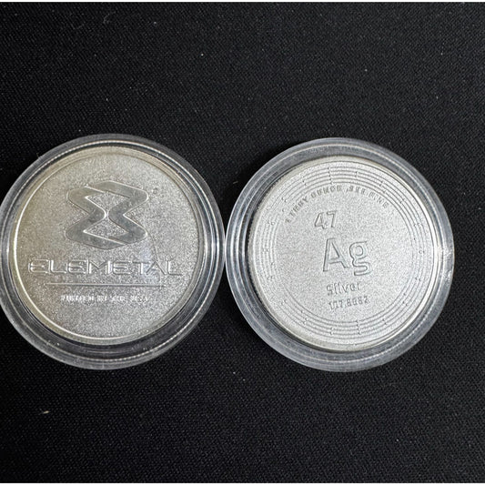 Elemetal 1 Oz .999 Fine Silver Bullion Round With Atomic Design