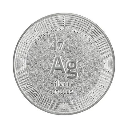 Elemetal 1 Oz .999 Fine Silver Bullion Round With Atomic Design