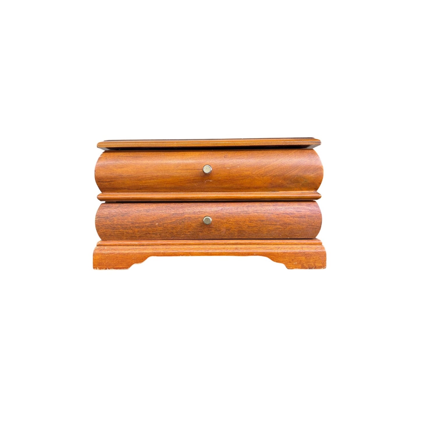 Wooden Jewelry Box W/ Mirror & Felt-Lined For Rings & Accessories