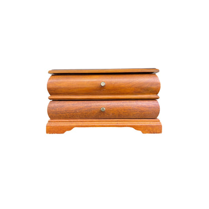 Wooden Jewelry Box W/ Mirror & Felt-Lined For Rings & Accessories