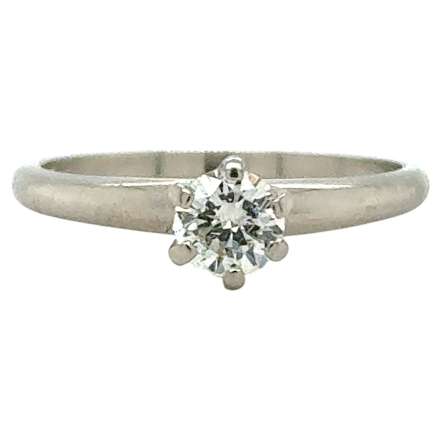 3/8ct Diamond Engagement Ring 14k White Gold  2.1g Size 7.25