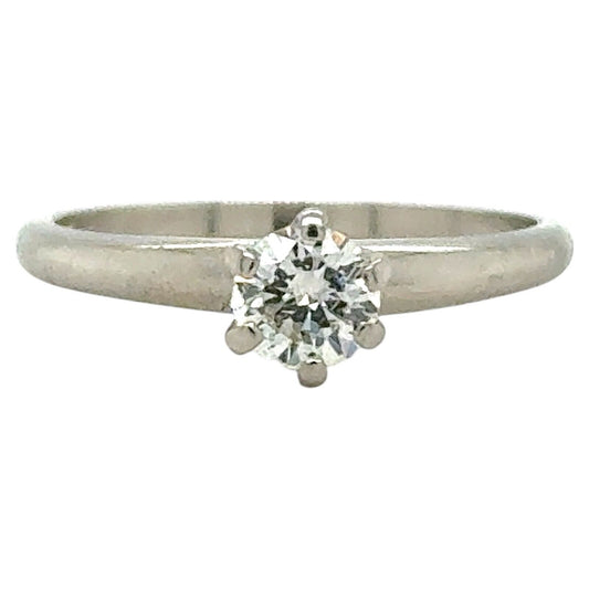 3/8ct Diamond Engagement Ring 14k White Gold  2.1g Size 7.25