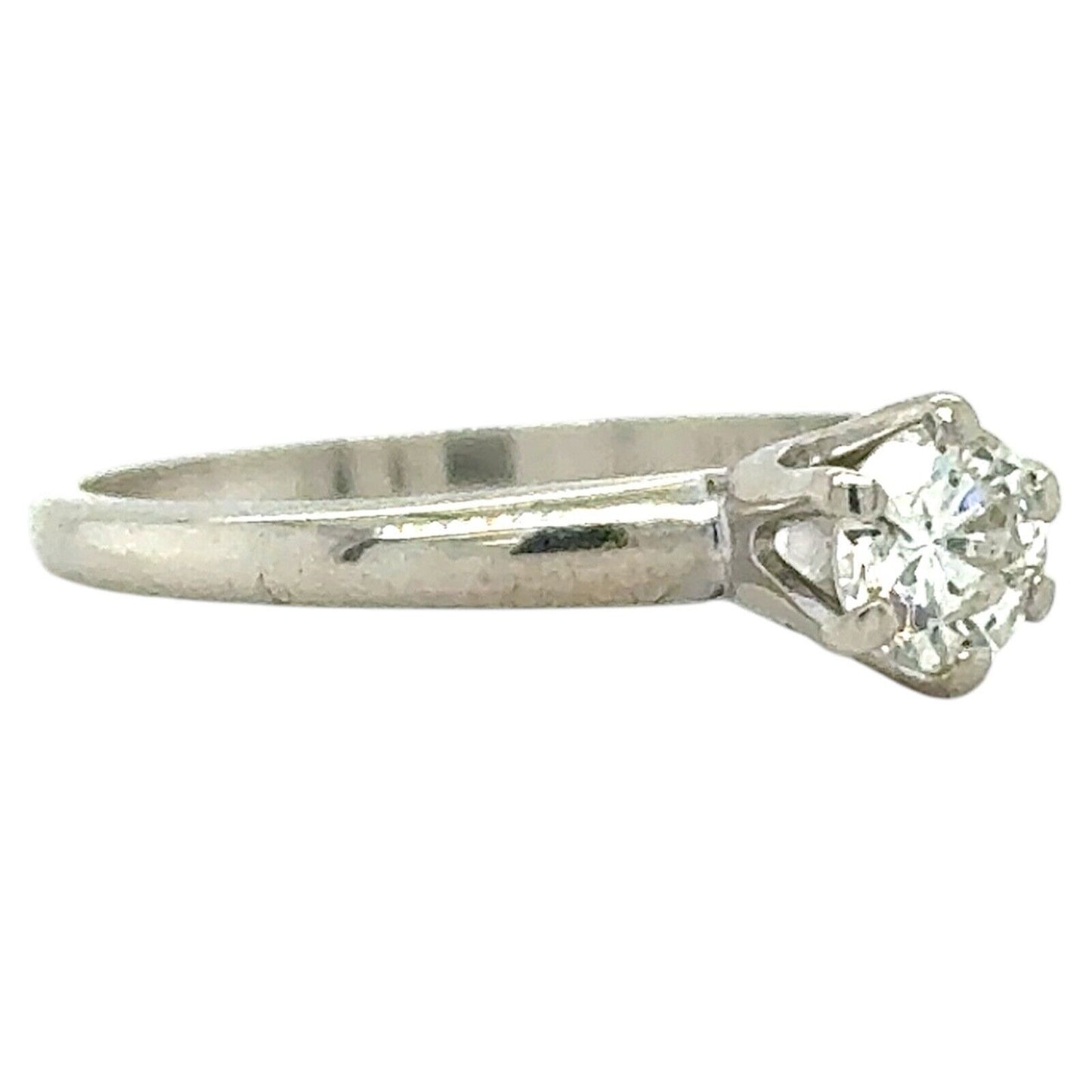 3/8ct Diamond Engagement Ring 14k White Gold  2.1g Size 7.25