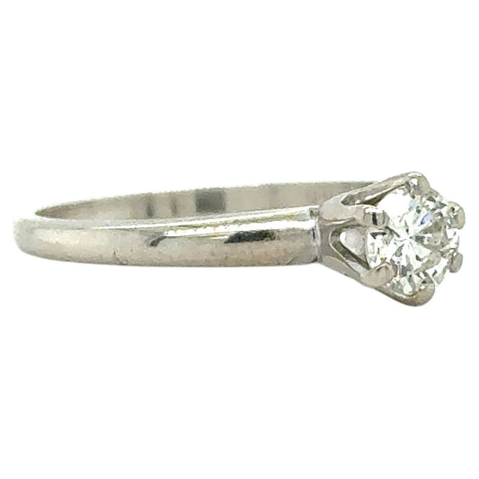 3/8ct Diamond Engagement Ring 14k White Gold  2.1g Size 7.25
