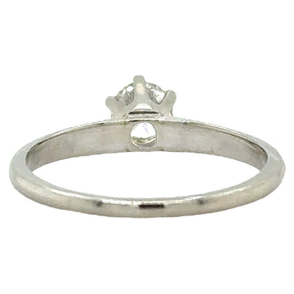 3/8ct Diamond Engagement Ring 14k White Gold  2.1g Size 7.25