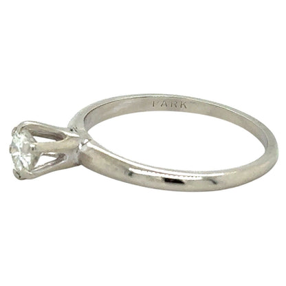 3/8ct Diamond Engagement Ring 14k White Gold  2.1g Size 7.25
