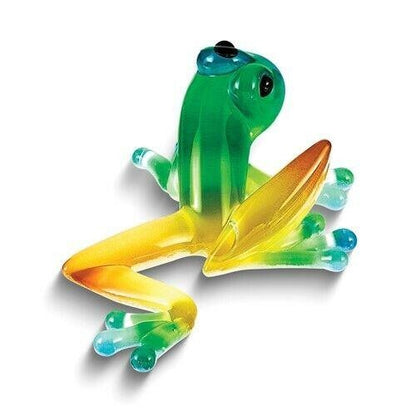 Glass Baron Multi-colored Frog Handcrafted Glass Figurine