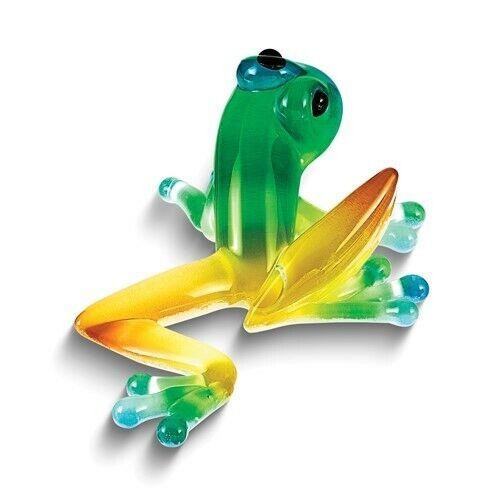 Glass Baron Multi-colored Frog Handcrafted Glass Figurine