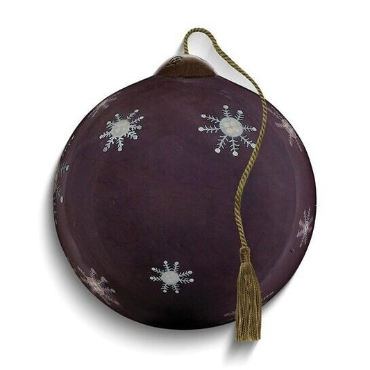 Ne'Qwa Art Seasons Greetings Cardinal by Amanda Shufflebotham Glass Ornament