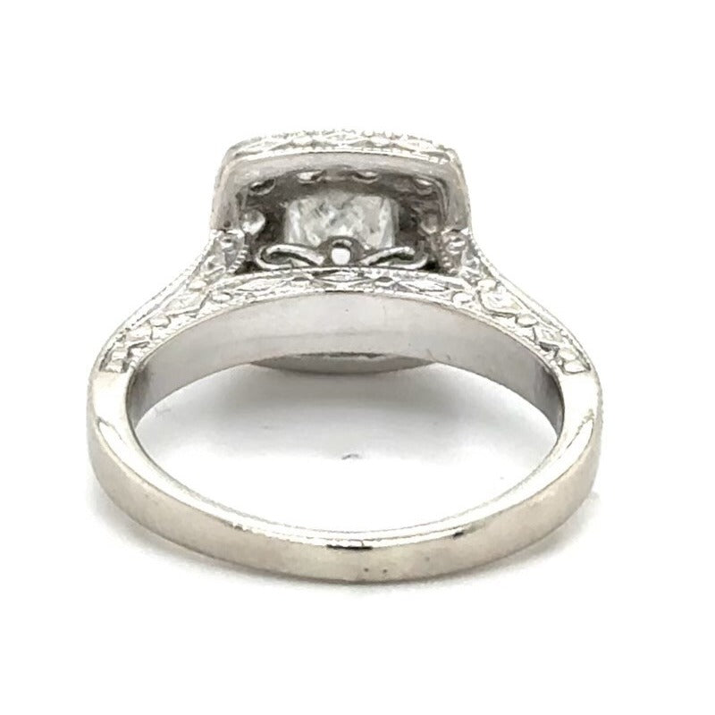 1ctw Diamond 14k White Gold Engagement Ring 4.8g Size 5.25