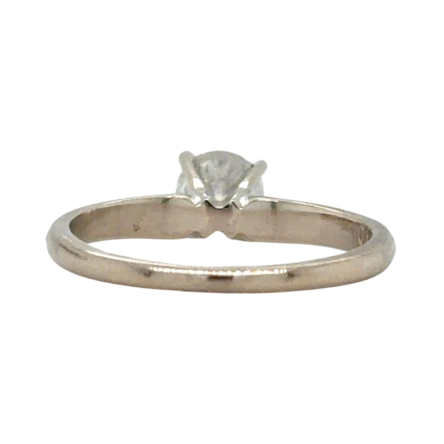 1/2ct Diamond Solitaire 10k White Gold Engagement Ring 2g Size 5