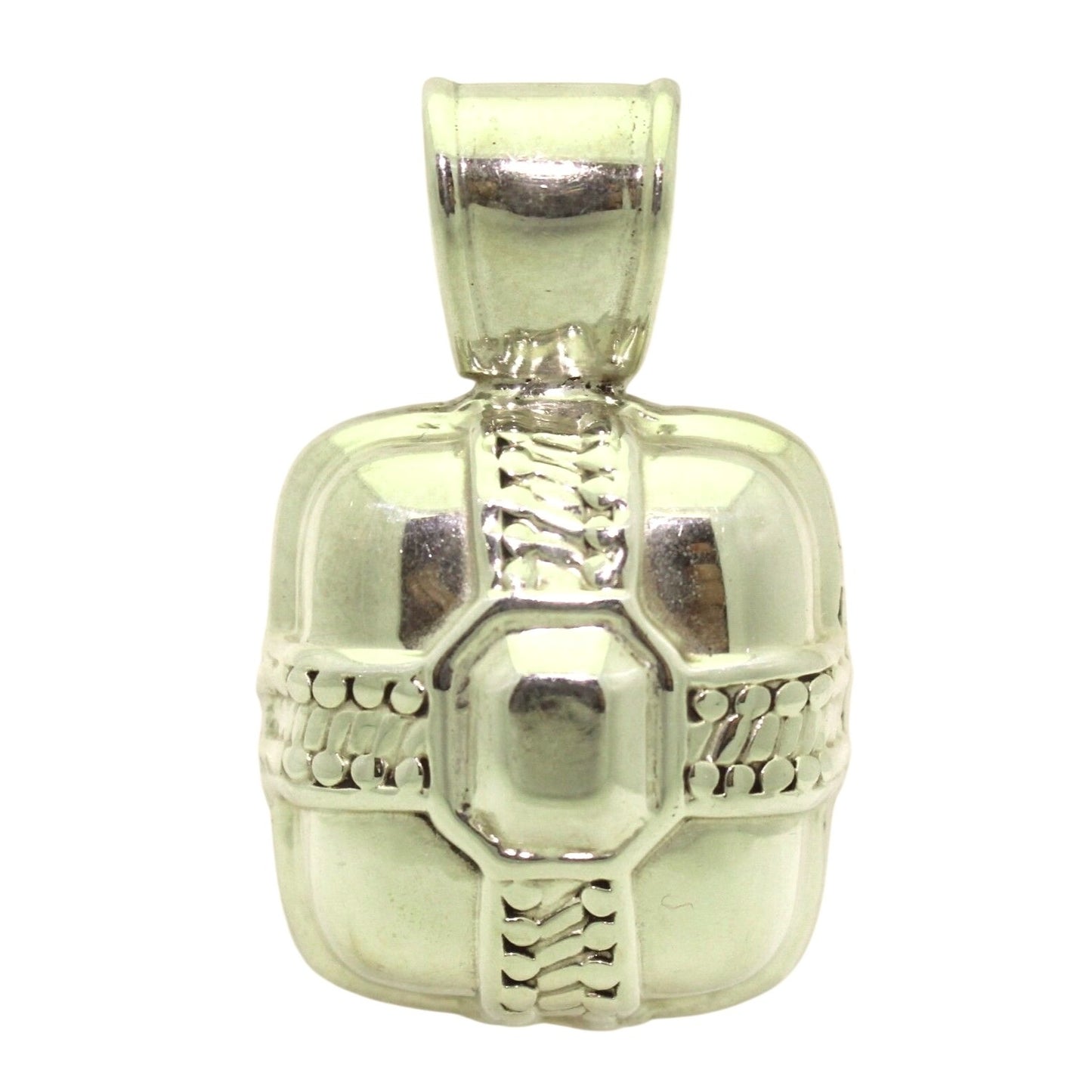.925 Sterling Silver Textured Pendant 15.7g