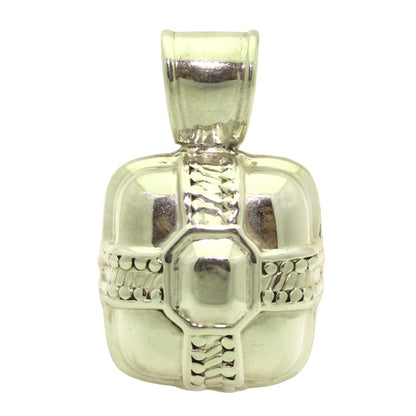 .925 Sterling Silver Textured Pendant 15.7g