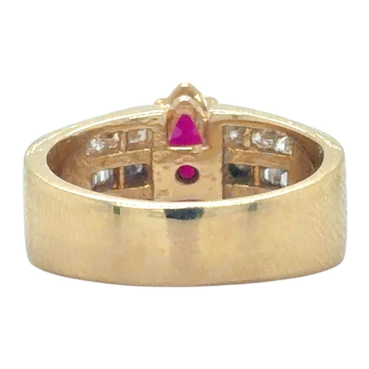 1.25ctw Ruby & Diamond 14k Yellow Gold Ring 7.9g Size 6.25