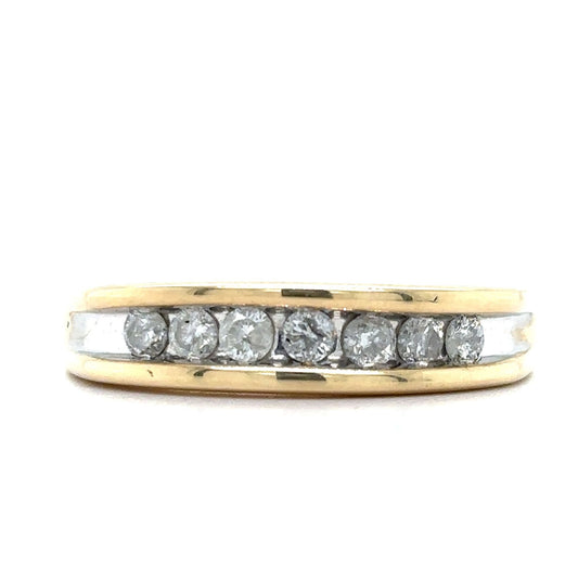 1/4ctw Diamond Band Ring 10k Yellow Gold 6.3g Size 10.5 Elegant Design