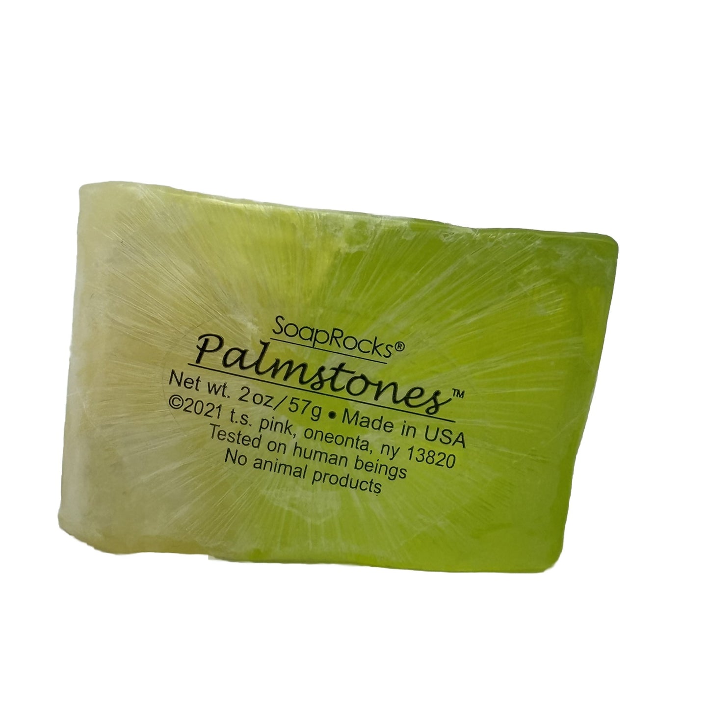 SoapRocks Palmstones Green & White Glycerin Soap 2oz  Vegan & Handcrafted