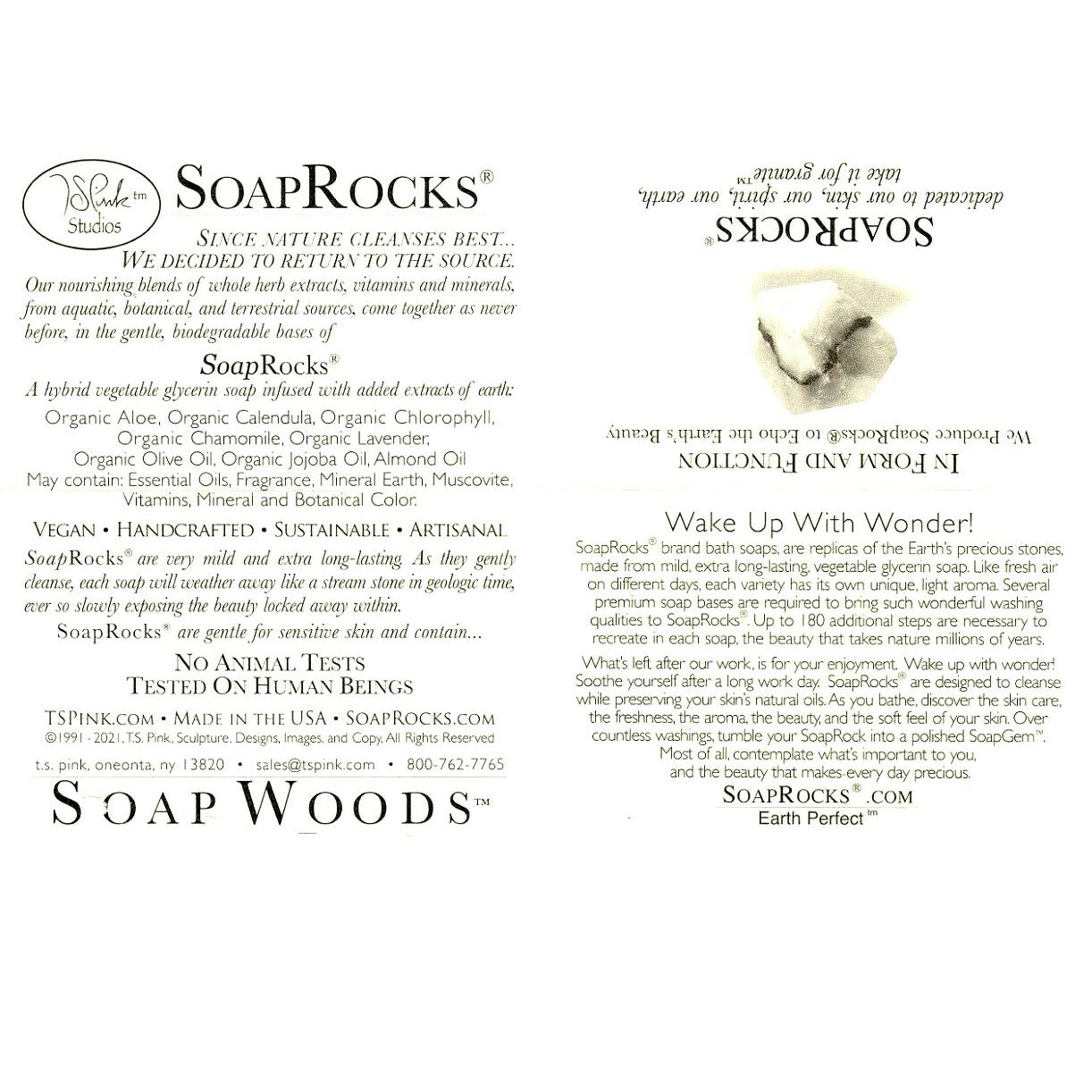 SoapRocks Palmstones Green & White Glycerin Soap 2oz  Vegan & Handcrafted