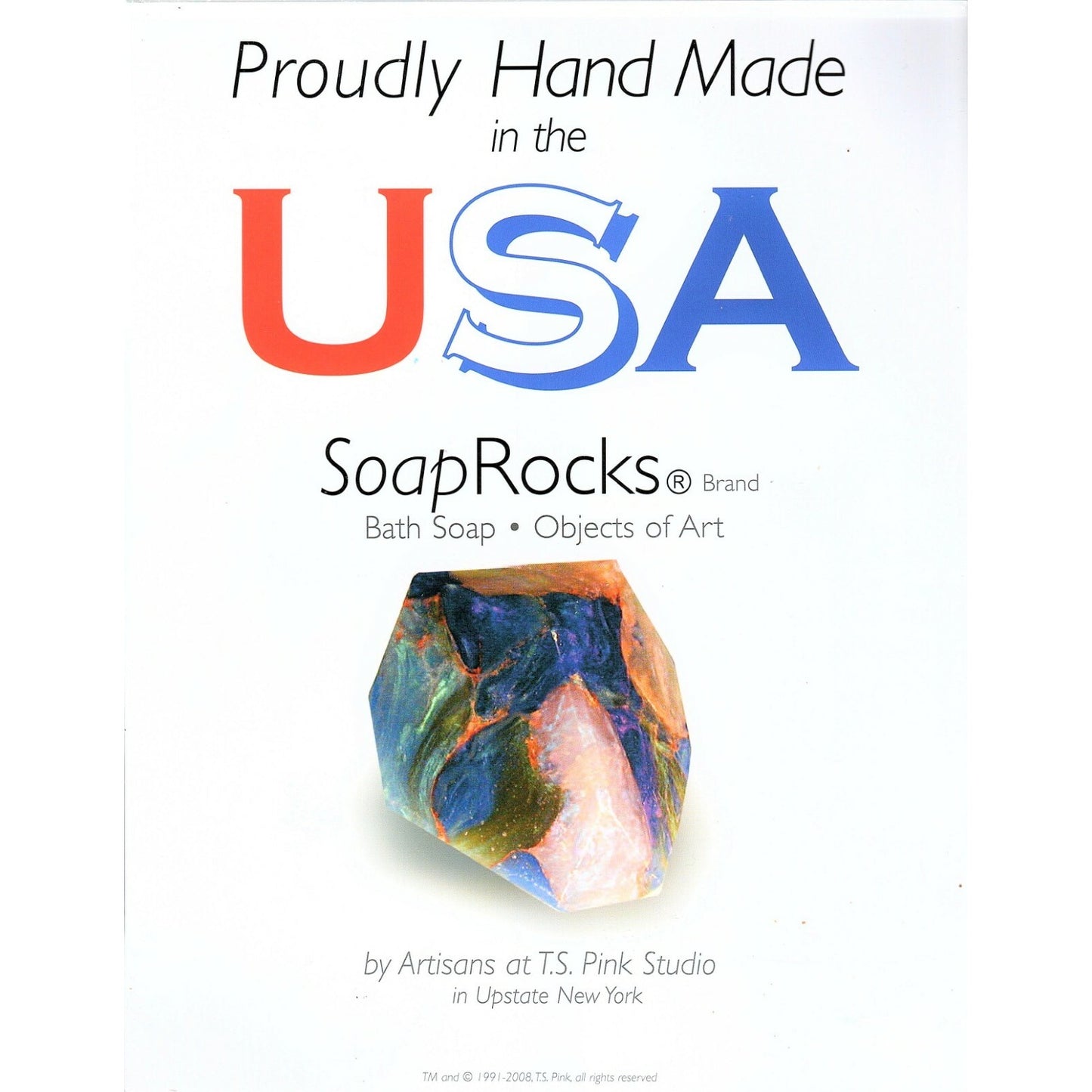 SoapRocks Palmstones Green & White Glycerin Soap 2oz  Vegan & Handcrafted