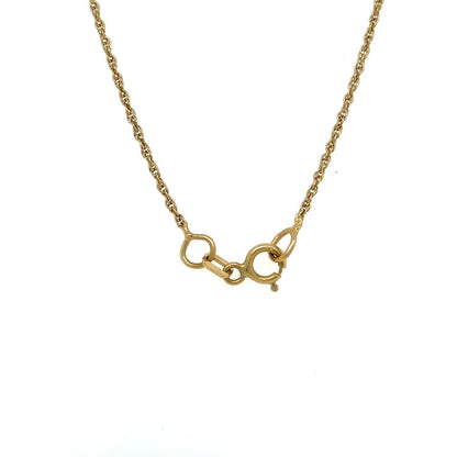 14k Yellow Gold Ruby & Diamond Pendant Necklace With 18" Chain 3.2g