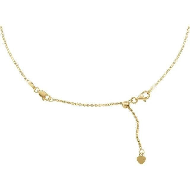 14K Gold 1.5 mm Adjustable 3 Inch Cable Necklace Bracelet Chain Extender