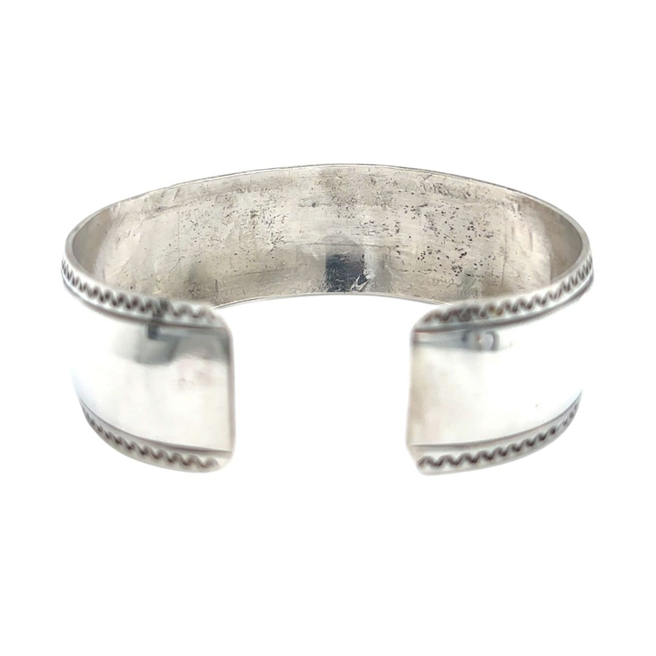 Crushed Turquoise & Coral Cuff Bracelet REAL SOLID .925 Sterling Silver 13.9 g