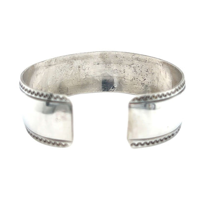 Crushed Turquoise & Coral Cuff Bracelet REAL SOLID .925 Sterling Silver 13.9 g
