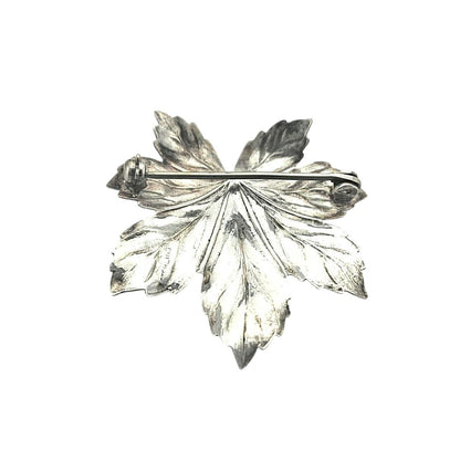 Vintage Leaf Brooch .925 Sterling Silver 4.2g