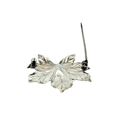 Vintage Leaf Brooch .925 Sterling Silver 4.2g
