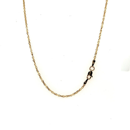 Real Solid 14K Yellow Gold 1mm Cable Chain Necklace 18 Inch 4.3g
