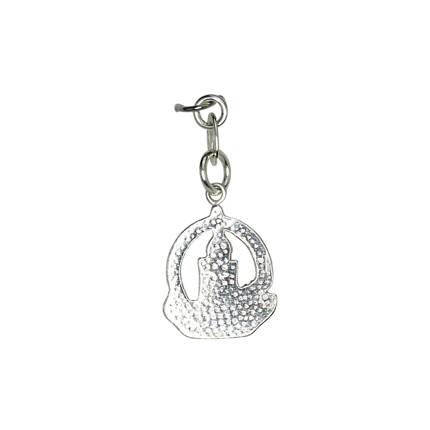 Sterling Silver Enameled Lit Holiday Candle Charm 925