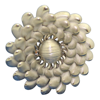 Sterling Silver Flower Pin Brooch .925 8.8g