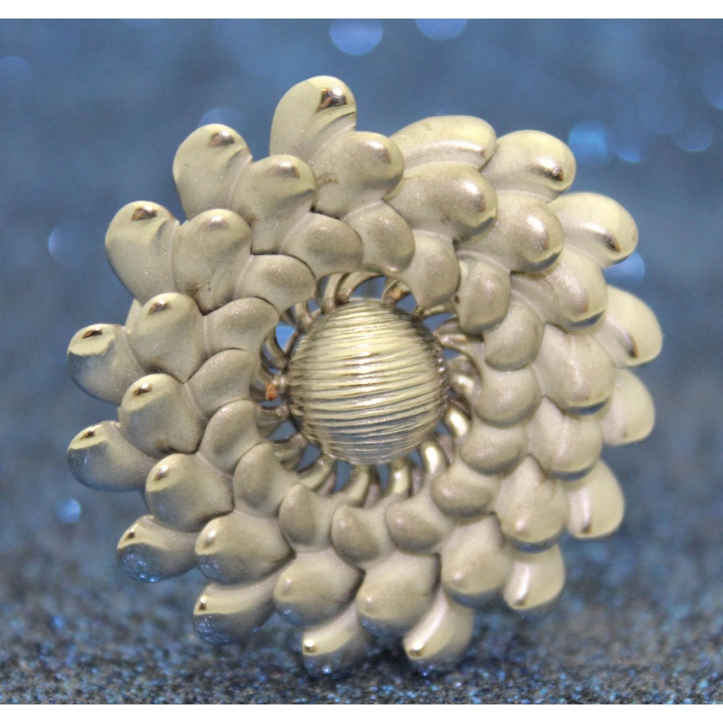 Sterling Silver Flower Pin Brooch .925 8.8g