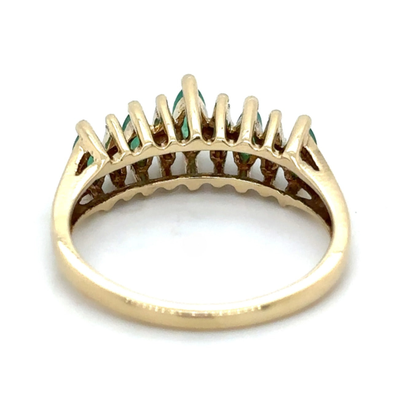 1/3ctw Emerald & Diamond 10k Yellow Gold Ring 2.8g Size 7
