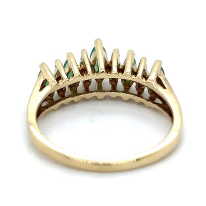 1/3ctw Emerald & Diamond 10k Yellow Gold Ring 2.8g Size 7