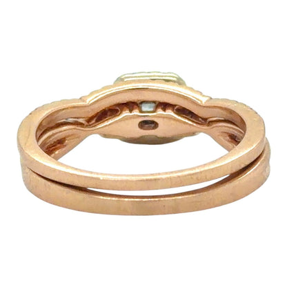 1ctw Diamond Bridal Wedding Ring Set 14k Rose Gold 6.0g Size 8.5