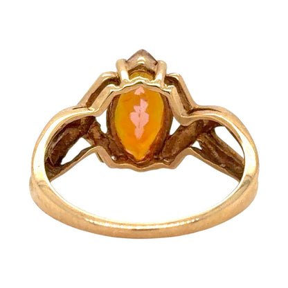 Multi-Color Topaz Solitaire 10k Yellow Gold Ring 2.9g Size 7.25