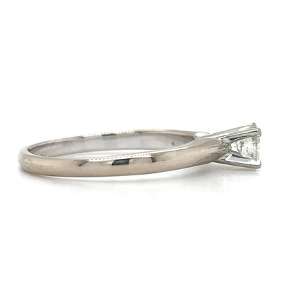 1/3ct Diamond Solitaire 14k White Gold Size 5 Band 1.8g
