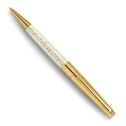 Luxury Gold & Crystal Ballpoint Pen With Diamond Accent