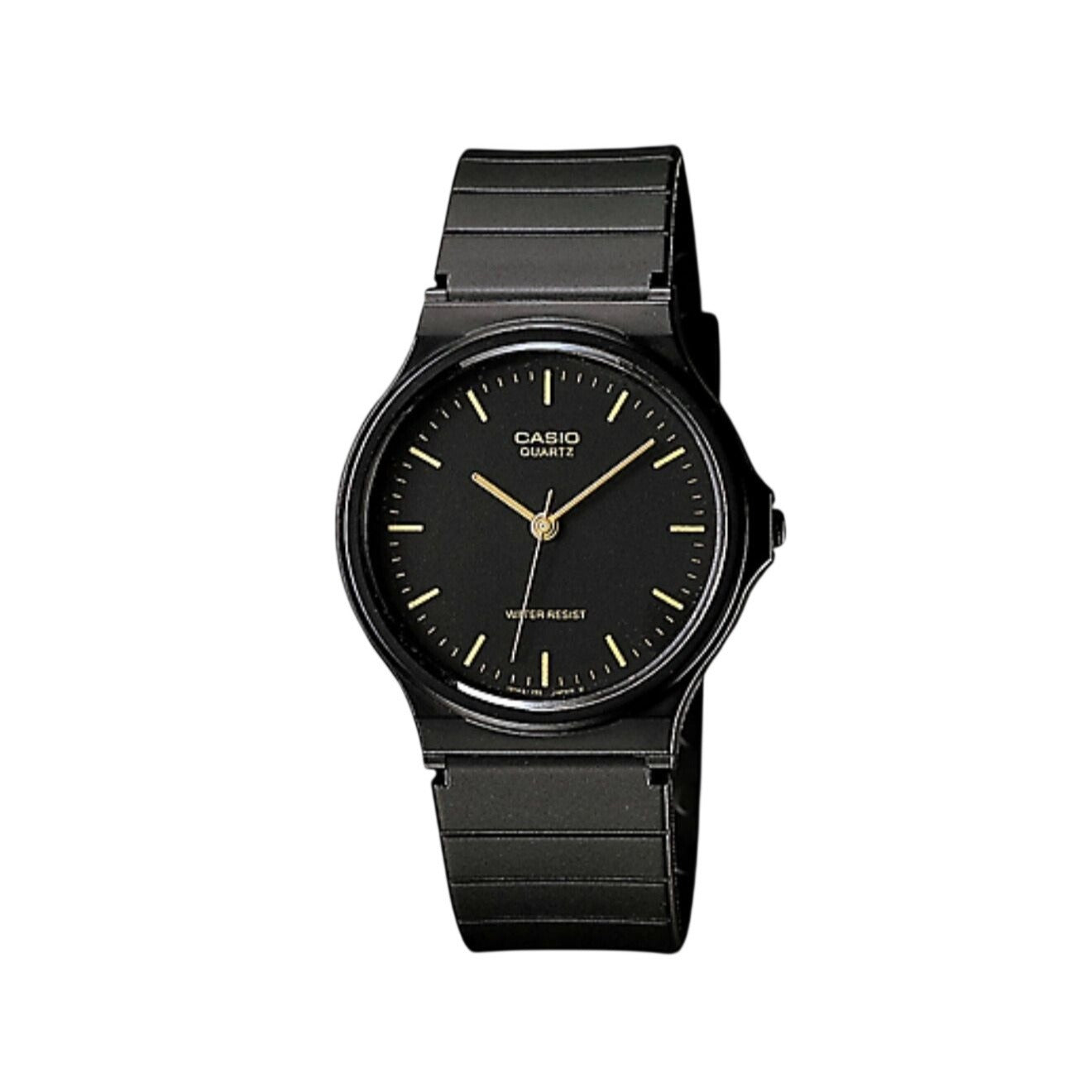Casio Quartz Black Resin Band Water-Resistant Watch