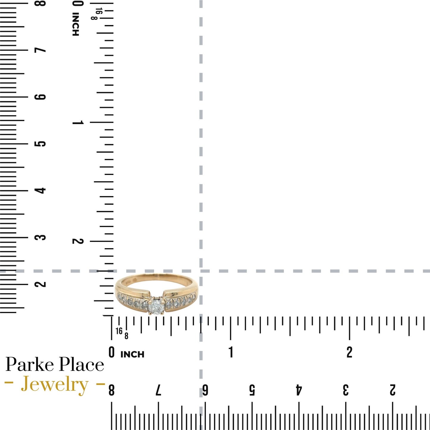 14K Yellow Gold 1/4ctw Diamond Engagement 3.3g  Ring Size 7