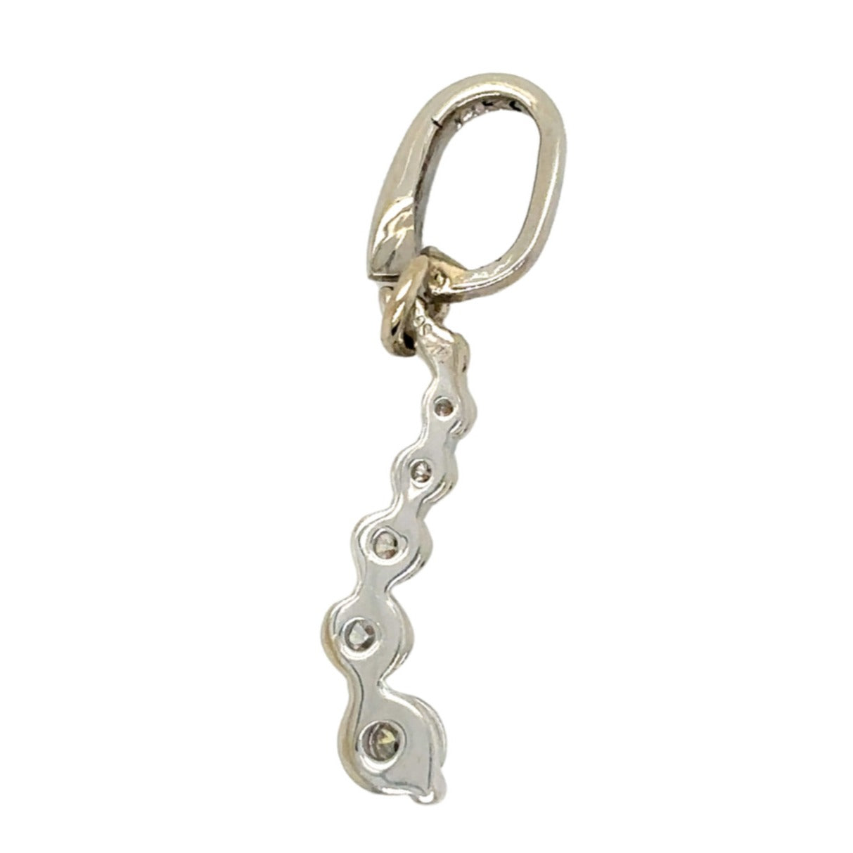 14k White Gold 1/2ctw Diamond Journey Pendant 1.9g