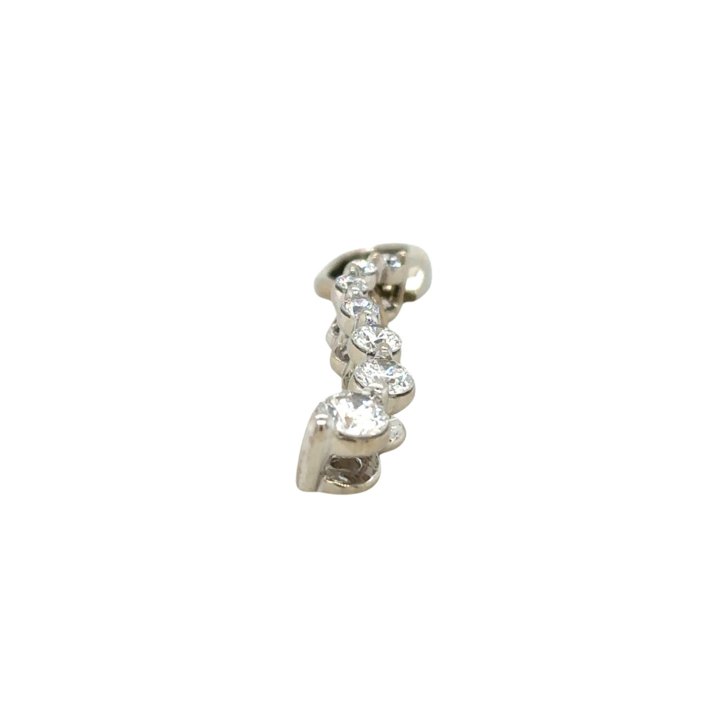 14k White Gold 1/2ctw Diamond Journey Pendant 1.9g