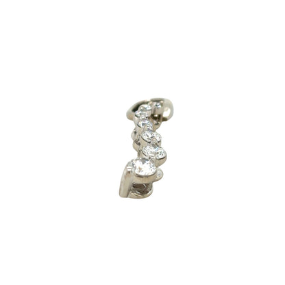 14k White Gold 1/2ctw Diamond Journey Pendant 1.9g