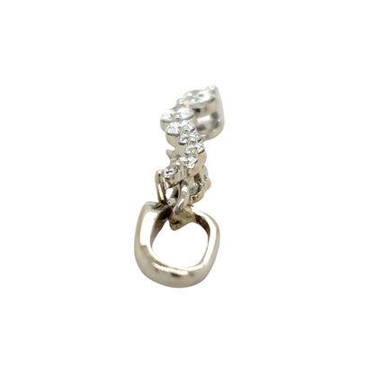 14k White Gold 1/2ctw Diamond Journey Pendant 1.9g