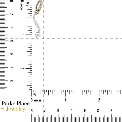 14k White Gold 1/2ctw Diamond Journey Pendant 1.9g
