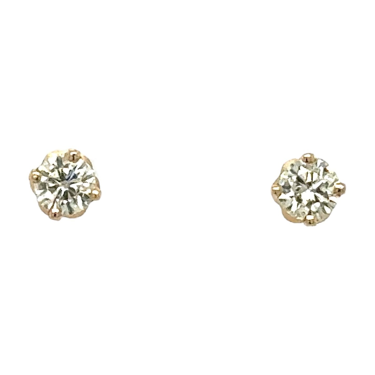 5/8ctw Diamond 14k Yellow Gold Stud Earrings 1.1g (SI1-3,L-N)